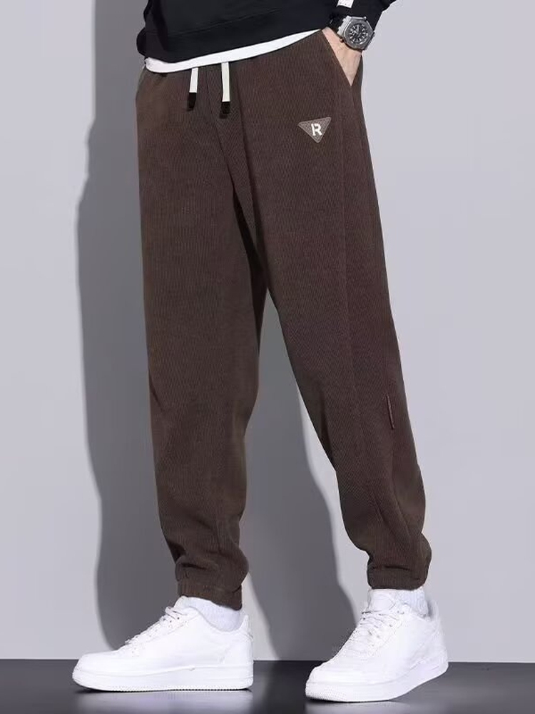 Corduroy Pant Warm - Мужские зимние теплые спортивные брюки из
