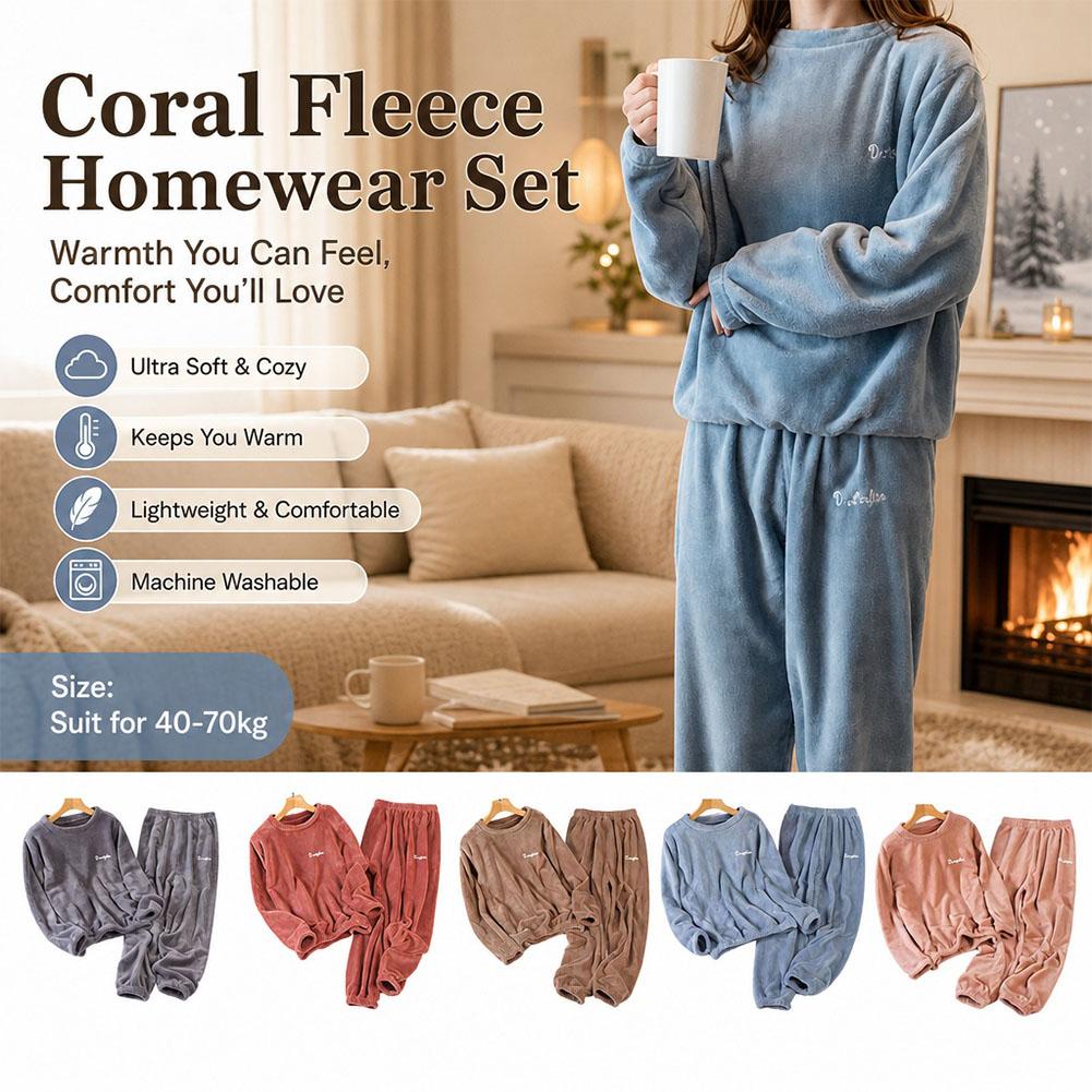 Corduroy Pant Warm - Комплект домашней одежды из кораллового флиса,