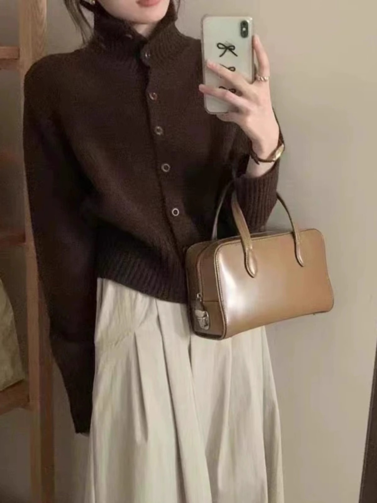 Wool Coat Peacoat - Женский короткий кашемировый вязаный кардиган, свободный