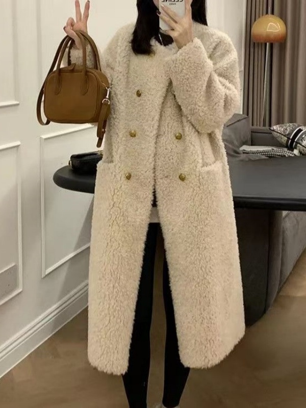 Куртка из искусственного меха  – обзор и цена Wool Coat Peacoat