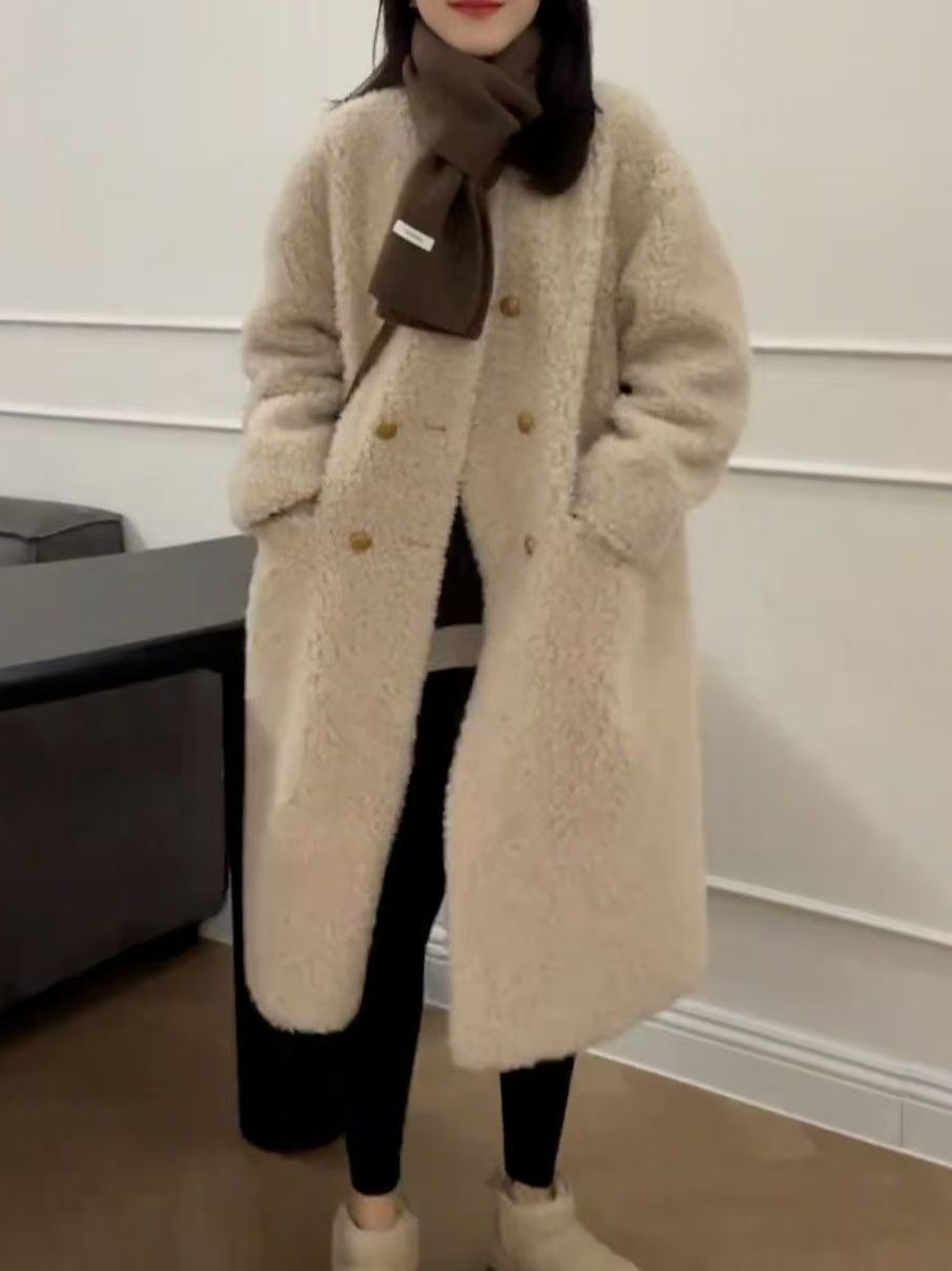 Куртка из искусственного меха  – обзор и цена Wool Coat Peacoat