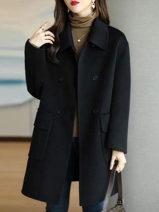 Стильное шерстяное пальто сред – обзор и цена Wool Coat Peacoat